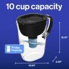 imageBrita Everyday Elite Water Filter Pitcher Removes 99 of Lead Includes 1 Filter 10Cup Capacity BlackBlack