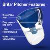 imageBrita Everyday Elite Water Filter Pitcher Removes 99 of Lead Includes 1 Filter 10Cup Capacity BlackBlue