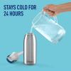 imageBrita Stainless Steel Premium Filtering Water Bottle BPAFree Reusable Insulated Replaces 300 Plastic Water Bottles Filter Lasts 2 Months or 40 Gallons Includes 1 Filter Glacier  20 ozStainless Steel