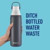 imageBrita Stainless Steel Premium Filtering Water Bottle BPAFree Reusable Insulated Replaces 300 Plastic Water Bottles Filter Lasts 2 Months or 40 Gallons Includes 1 Filter Glacier  20 ozCarbon