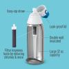 imageBrita Stainless Steel Premium Filtering Water Bottle BPAFree Reusable Insulated Replaces 300 Plastic Water Bottles Filter Lasts 2 Months or 40 Gallons Includes 1 Filter Glacier  20 ozStainless Steel