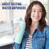 imageBrita Stainless Steel Premium Filtering Water Bottle BPAFree Reusable Insulated Replaces 300 Plastic Water Bottles Filter Lasts 2 Months or 40 Gallons Includes 1 Filter Glacier  20 ozGlacier