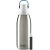 imageBrita Stainless Steel Premium Filtering Water Bottle BPAFree Reusable Insulated Replaces 300 Plastic Water Bottles Filter Lasts 2 Months or 40 Gallons Includes 1 Filter Glacier  20 ozStainless Steel