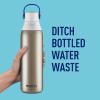 imageBrita Stainless Steel Premium Filtering Water Bottle BPAFree Reusable Insulated Replaces 300 Plastic Water Bottles Filter Lasts 2 Months or 40 Gallons Includes 1 Filter Glacier  20 ozStainless Steel