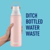 imageBrita Stainless Steel Premium Filtering Water Bottle BPAFree Reusable Insulated Replaces 300 Plastic Water Bottles Filter Lasts 2 Months or 40 Gallons Includes 1 Filter Glacier  20 ozRose