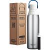 imageBrita Stainless Steel Premium Filtering Water Bottle BPAFree Reusable Insulated Replaces 300 Plastic Water Bottles Filter Lasts 2 Months or 40 Gallons Includes 1 Filter Glacier  20 ozStainless Steel