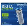 imageBrita Stream Pitcher Water Filter for Pitchers and Dispensers BPAFree Replaces 1800 Plastic Water Bottles a Year Lasts Two Months or 40 Gallons Includes 3 Filters3 Count