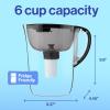 imageBrita Water Pitcher Metro Elite Filter Removes 99 of Lead Includes 1 Filter 6Cup Capacity WhiteBlack
