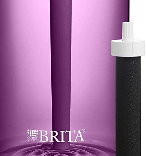 imageBrita HardSided Plastic Premium Filtering Water Bottle BPAFree Reusable Replaces 300 Plastic Water Bottles Filter Lasts 2 Months or 40 Gallons Includes 1 Filter Orchid  36 ozOrchid