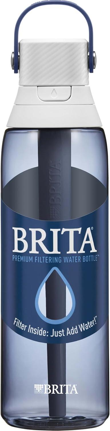 imageBrita HardSided Plastic Premium Filtering Water Bottle BPAFree Reusable Replaces 300 Plastic Water Bottles Filter Lasts 2 Months or 40 Gallons Includes 1 Filter Night Sky  26 oz