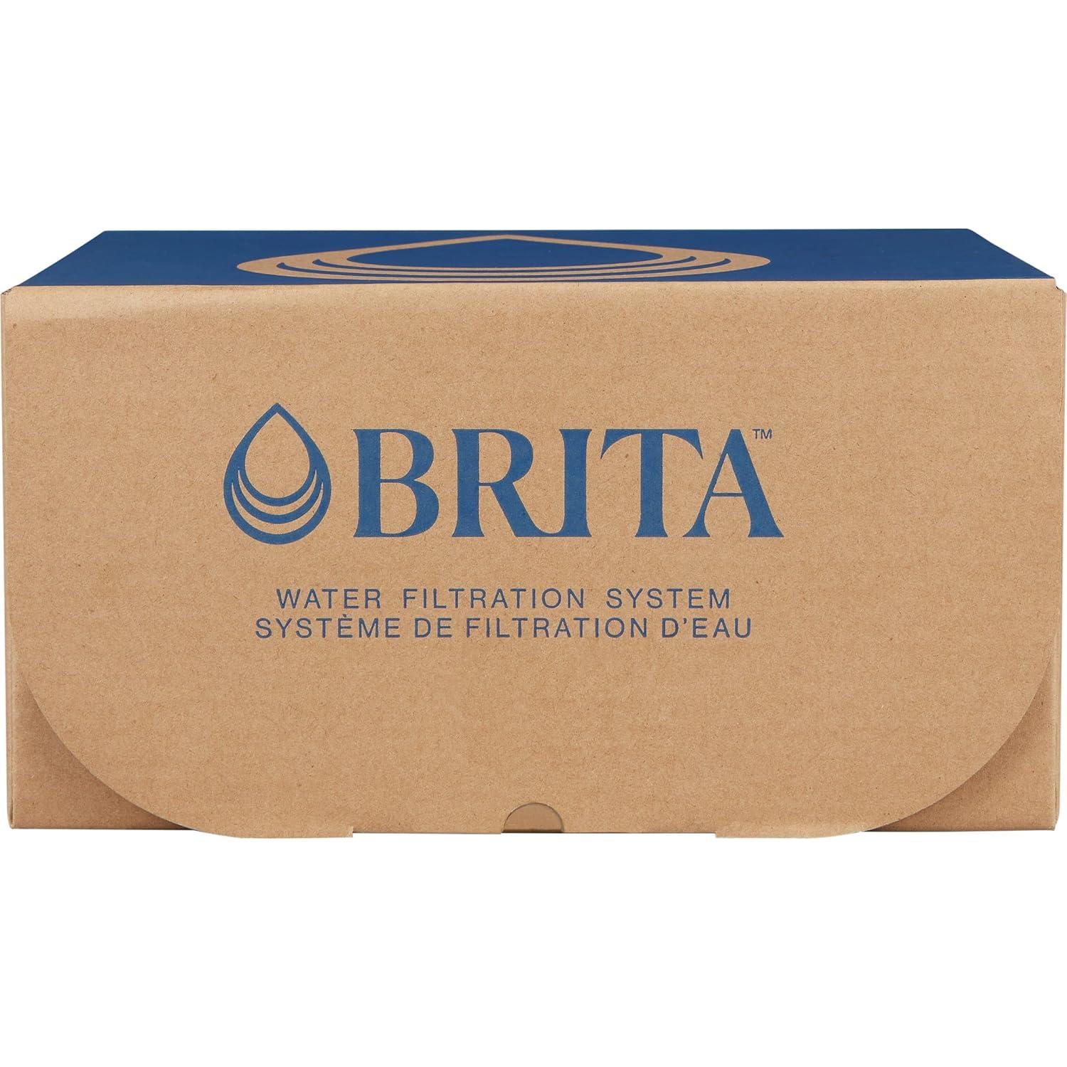 imageBrita Large Water Filter Pitcher for Tap and Drinking Water with SmartLight Change Indicator Includes 1 Standard Filter BPAFree Lasts 2 Months 10Cup Capacity Stretch Limo BlackWhite