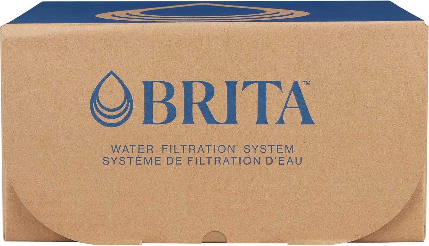 imageBrita Large Water Filter Pitcher for Tap and Drinking Water with SmartLight Change Indicator Includes 1 Standard Filter BPAFree Lasts 2 Months 10Cup Capacity Mazarine Blue