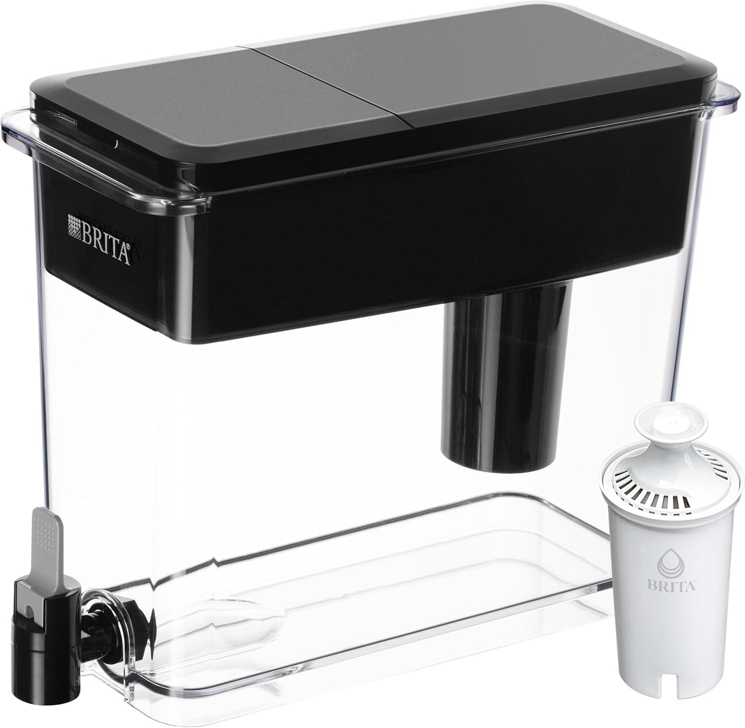 imageBrita UltraMax Large Water Dispenser With Standard Filter BPAFree Reduces Copper Cadmium and Mercury Impurities Lasts 2 Months or 40 Gallons Includes 1 Filter Kitchen Accessories Large 27Cup