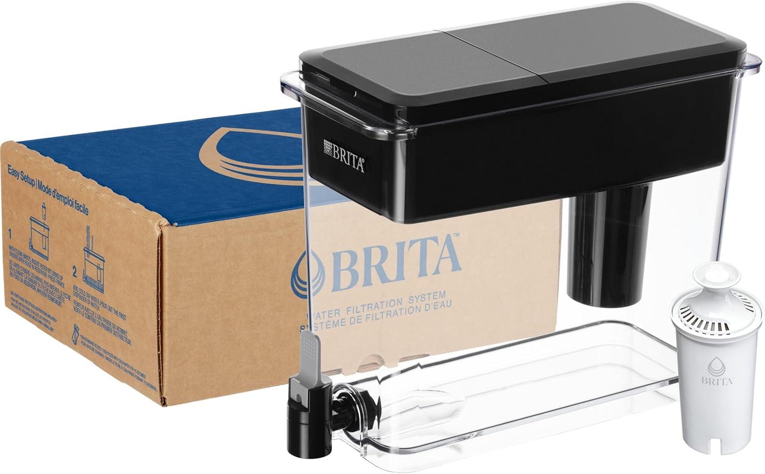 imageBrita UltraMax Large Water Dispenser With Standard Filter BPAFree Reduces Copper Cadmium and Mercury Impurities Lasts 2 Months or 40 Gallons Includes 1 Filter Kitchen Accessories Large 27Cup