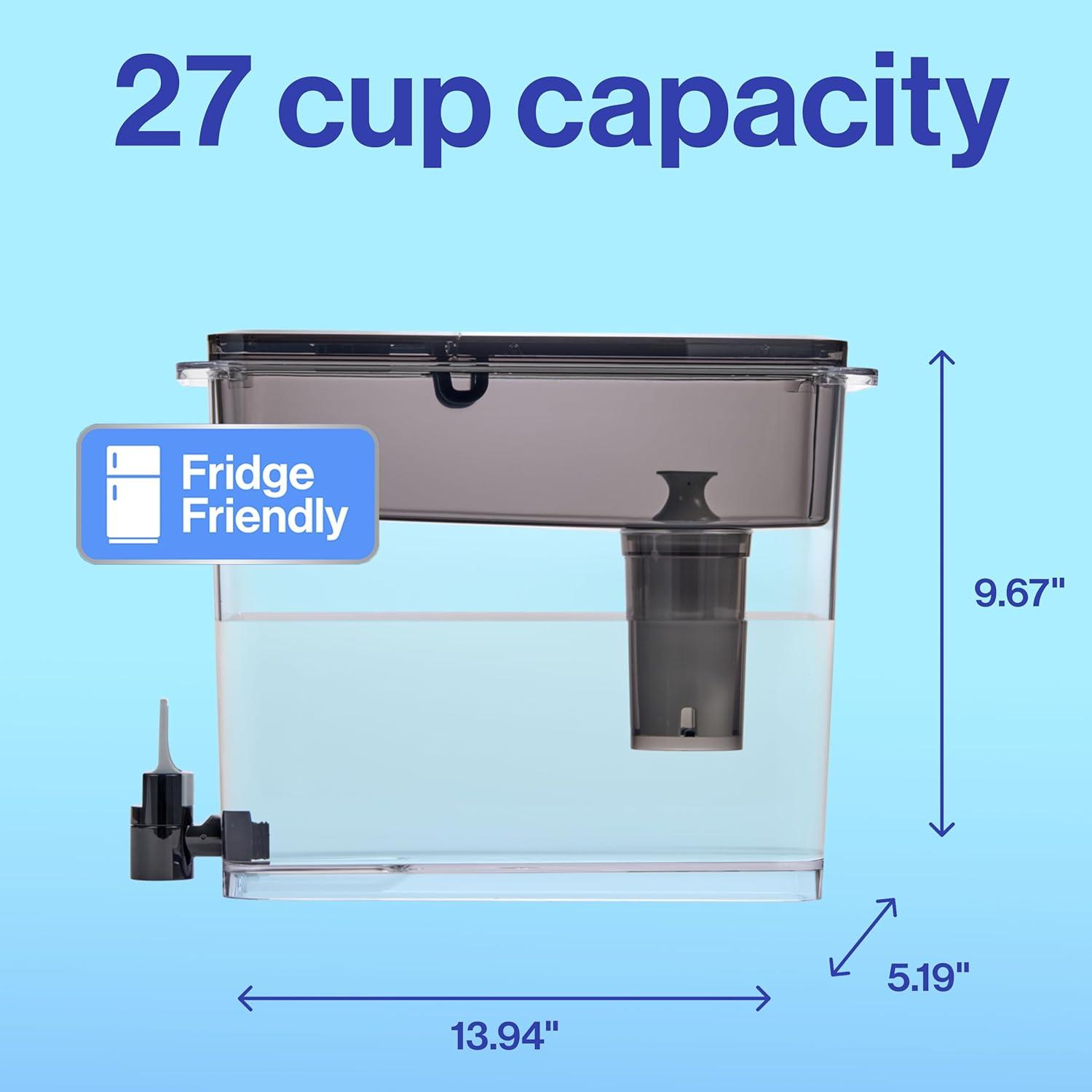 imageBrita UltraMax Large Water Dispenser with 1 BritaPlus Filter 27 Cup capacity Black Package May VaryBlack
