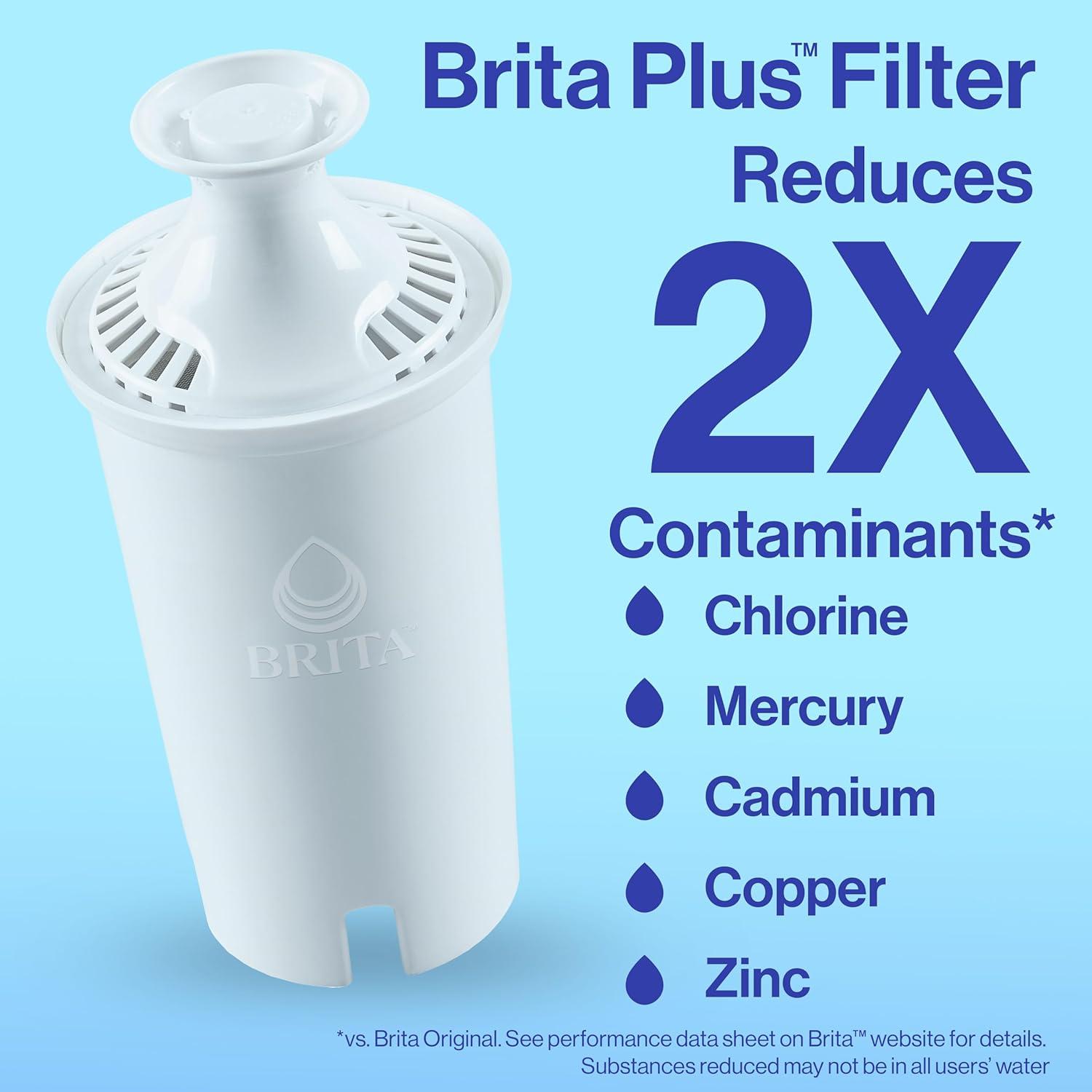 imageBrita UltraMax Large Water Dispenser with 1 BritaPlus Filter 27 Cup capacity Black Package May VaryBlack