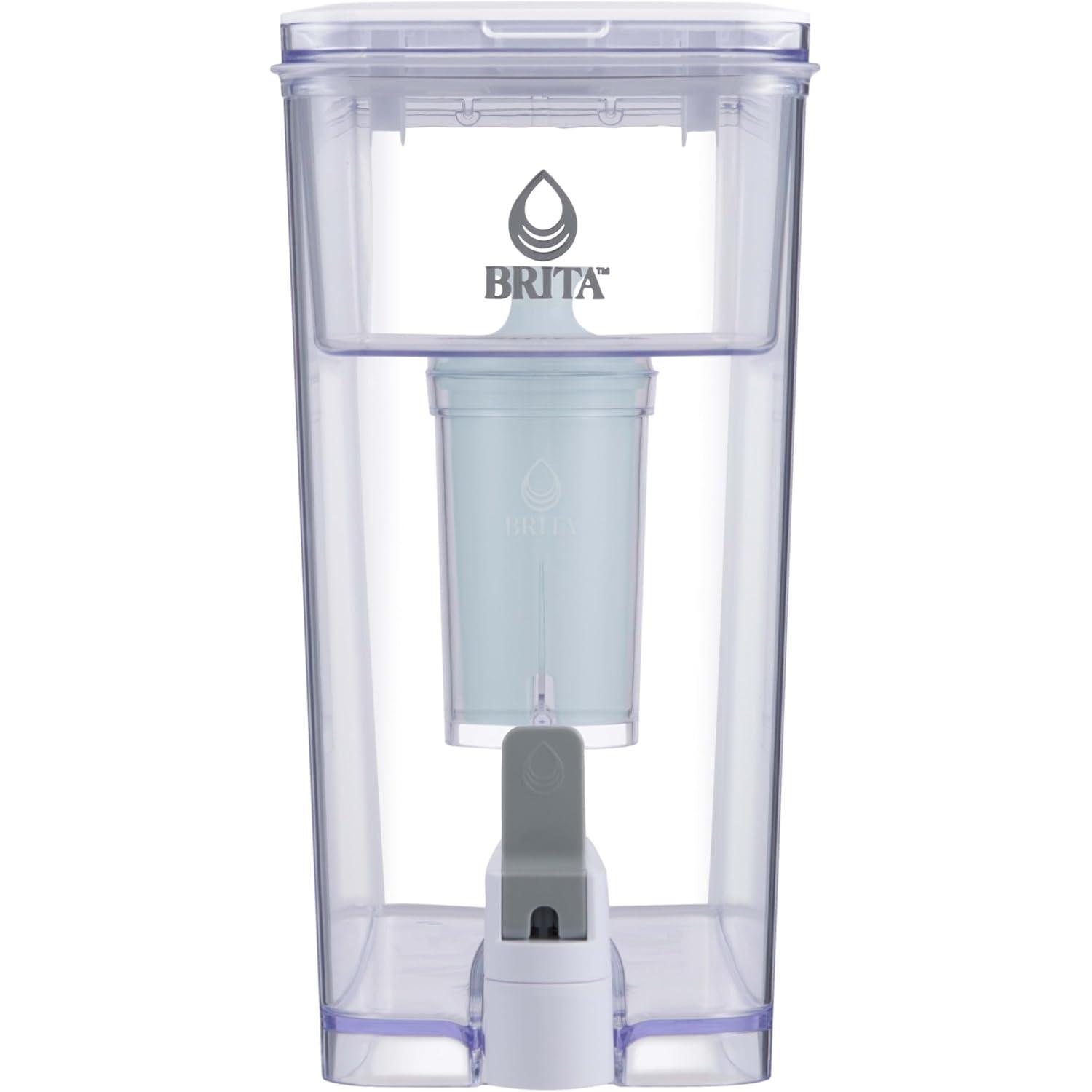 imageBrita UltraMax Large Water Dispenser with 1 BritaPlus Filter 27 Cup capacity Black Package May VaryWhite