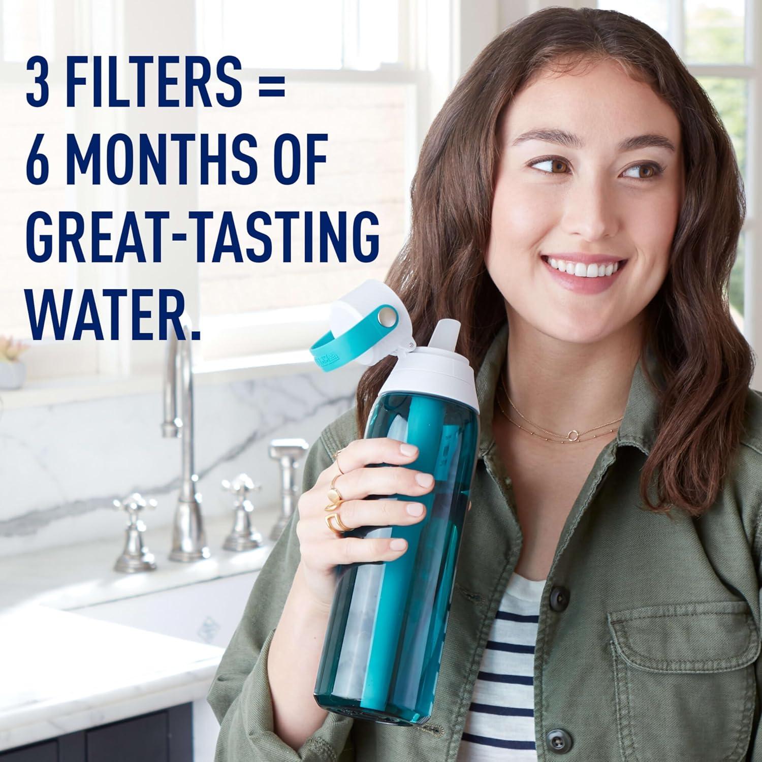 imageBrita Water Bottle Replacement Filters BPAFree Replaces 1800 Plastic Water Bottles a Year Lasts Two Months or 40 Gallons Includes 6 Filters6 ct