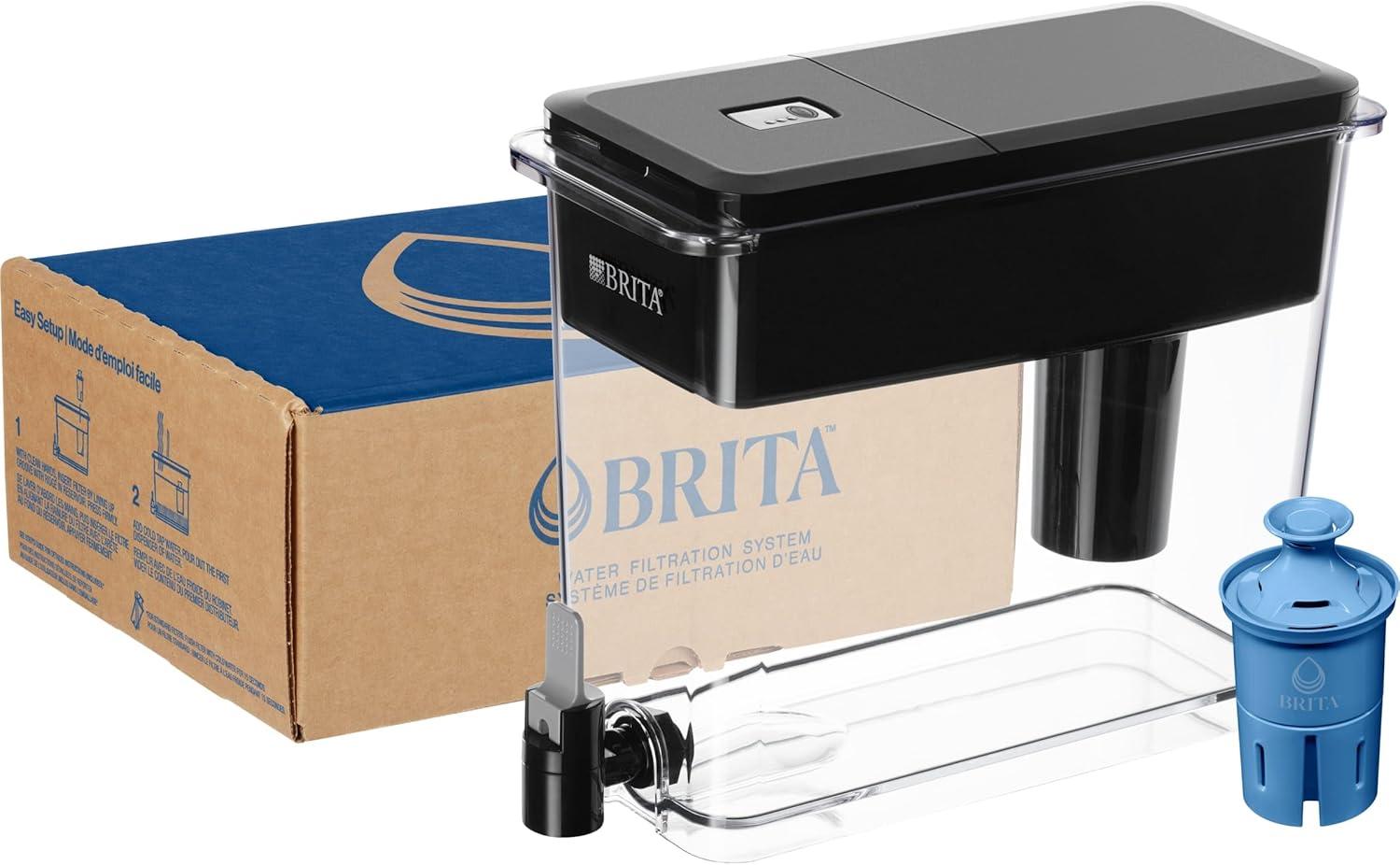 imageBrita Water Dispenser UltraMax Elite Filter Removes 99 of Lead Includes 1 Filter 27Cup Capacity Black