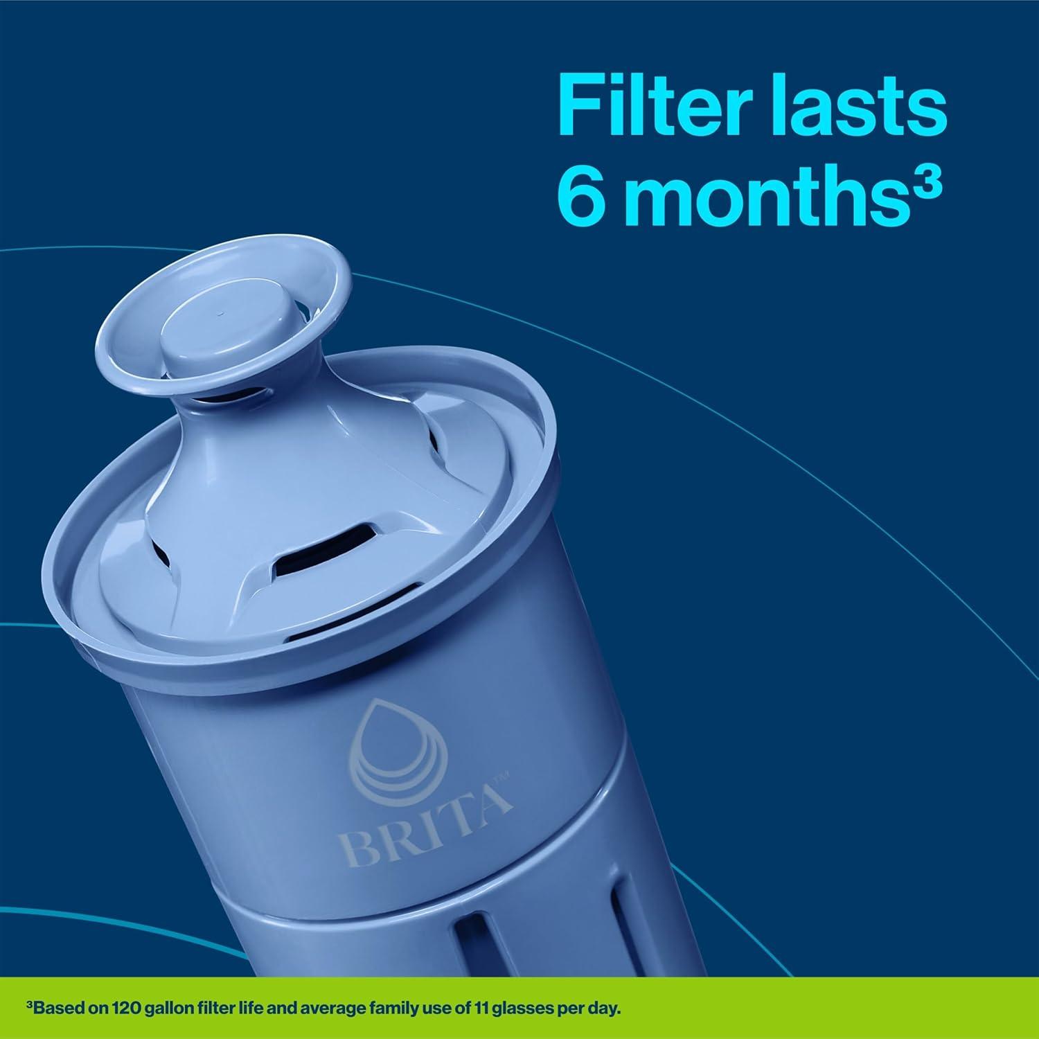 imageBrita Water Dispenser UltraMax Elite Filter Removes 99 of Lead Includes 1 Filter 27Cup Capacity Black