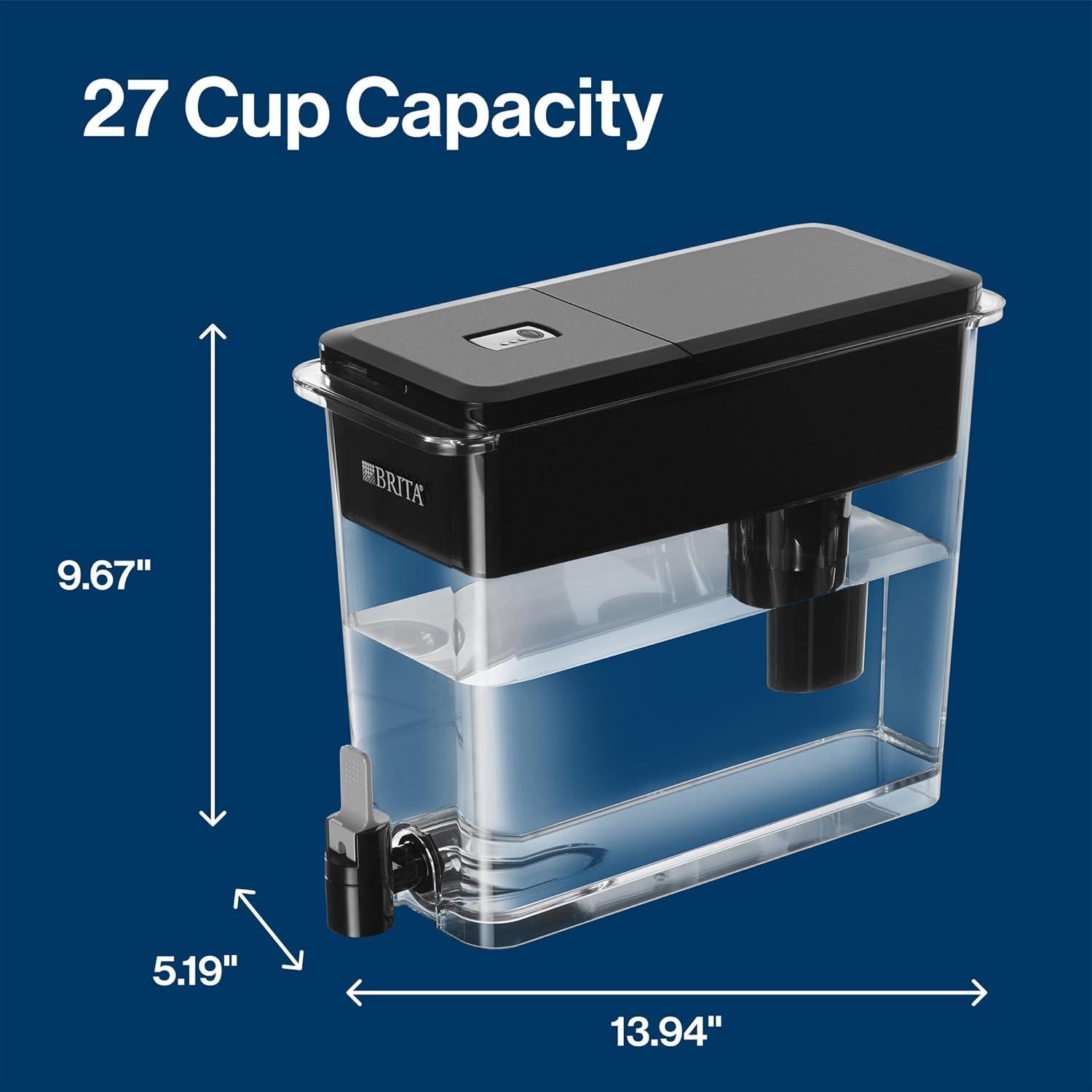 imageBrita Water Dispenser UltraMax Elite Filter Removes 99 of Lead Includes 1 Filter 27Cup Capacity Black