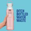 imageBrita HardSided Plastic Premium Filtering Water Bottle BPAFree Reusable Replaces 300 Plastic Water Bottles Filter Lasts 2 Months or 40 Gallons Includes 1 Filter Blush  26 oz