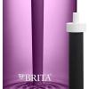 imageBrita HardSided Plastic Premium Filtering Water Bottle BPAFree Reusable Replaces 300 Plastic Water Bottles Filter Lasts 2 Months or 40 Gallons Includes 1 Filter Orchid  36 ozOrchid