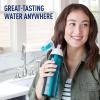 imageBrita HardSided Plastic Premium Filtering Water Bottle BPAFree Reusable Replaces 300 Plastic Water Bottles Filter Lasts 2 Months or 40 Gallons Includes 1 Filter Sea Glass  26 oz
