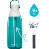 imageBrita HardSided Plastic Premium Filtering Water Bottle BPAFree Reusable Replaces 300 Plastic Water Bottles Filter Lasts 2 Months or 40 Gallons Includes 1 Filter Sea Glass  36 oz