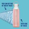 imageBrita HardSided Plastic Premium Filtering Water Bottle BPAFree Reusable Replaces 300 Plastic Water Bottles Filter Lasts 2 Months or 40 Gallons Includes 1 Filter Blush  26 oz