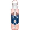 imageBrita HardSided Plastic Premium Filtering Water Bottle BPAFree Reusable Replaces 300 Plastic Water Bottles Filter Lasts 2 Months or 40 Gallons Includes 1 Filter Blush  26 oz