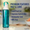 imageBrita HardSided Plastic Premium Filtering Water Bottle BPAFree Reusable Replaces 300 Plastic Water Bottles Filter Lasts 2 Months or 40 Gallons Includes 1 Filter Sea Glass  26 oz
