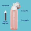 imageBrita HardSided Plastic Premium Filtering Water Bottle BPAFree Reusable Replaces 300 Plastic Water Bottles Filter Lasts 2 Months or 40 Gallons Includes 1 Filter Blush  26 oz