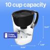 imageBrita Large Water Filter Pitcher for Tap and Drinking Water with SmartLight Change Indicator Includes 1 Standard Filter BPAFree Lasts 2 Months 10Cup Capacity Stretch Limo BlackBlack