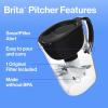imageBrita Large Water Filter Pitcher for Tap and Drinking Water with SmartLight Change Indicator Includes 1 Standard Filter BPAFree Lasts 2 Months 10Cup Capacity Stretch Limo BlackBlack