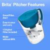 imageBrita Large Water Filter Pitcher for Tap and Drinking Water with SmartLight Change Indicator Includes 1 Standard Filter BPAFree Lasts 2 Months 10Cup Capacity Stretch Limo BlackTeal