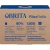 imageBrita Refillable Water Filter Refill Packs for Pitchers and Dispensers BPAFree 80 Less Plastic Each Lasts Two Months For Use with Refillable Shell Sold Separately 3 Filters6 Refills