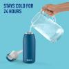 imageBrita Stainless Steel Premium Filtering Water Bottle BPAFree Reusable Insulated Replaces 300 Plastic Water Bottles Filter Lasts 2 Months or 40 Gallons Includes 1 Filter Marina  32 oz32 Ounces