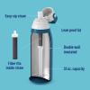 imageBrita Stainless Steel Premium Filtering Water Bottle BPAFree Reusable Insulated Replaces 300 Plastic Water Bottles Filter Lasts 2 Months or 40 Gallons Includes 1 Filter Marina  32 oz32 Ounces