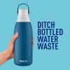 imageBrita Stainless Steel Premium Filtering Water Bottle BPAFree Reusable Insulated Replaces 300 Plastic Water Bottles Filter Lasts 2 Months or 40 Gallons Includes 1 Filter Marina  32 oz32 Ounces