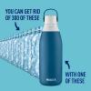 imageBrita Stainless Steel Premium Filtering Water Bottle BPAFree Reusable Insulated Replaces 300 Plastic Water Bottles Filter Lasts 2 Months or 40 Gallons Includes 1 Filter Marina  32 oz32 Ounces