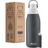 imageBrita Stainless Steel Premium Filtering Water Bottle BPAFree Reusable Insulated Replaces 300 Plastic Water Bottles Filter Lasts 2 Months or 40 Gallons Includes 1 Filter Carbon  32 oz32 Ounces