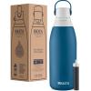 imageBrita Stainless Steel Premium Filtering Water Bottle BPAFree Reusable Insulated Replaces 300 Plastic Water Bottles Filter Lasts 2 Months or 40 Gallons Includes 1 Filter Marina  32 oz32 Ounces