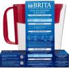 imageBrita Water Filter Pitcher for Tap and Drinking Water with 1 Standard Filter Lasts 2 Months 6Cup Capacity BPA Free Red
