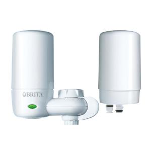 imageBrita Faucet Mount Water Filter System White NoWait Filtration Easy Install MultiUse Tap Water Filter for Kitchens Bathrooms ampamp Small Spaces1