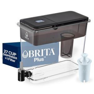 imageBrita UltraMax Large Water Dispenser with 1 BritaPlus Filter 27 Cup capacity Black Package May VaryBlack