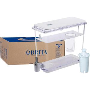 imageBrita UltraMax Large Water Dispenser with 1 BritaPlus Filter 27 Cup capacity Black Package May VaryWhite