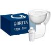 imageBrita Large Water Filter Pitcher for Tap and Drinking Water with SmartLight Change Indicator Includes 1 Standard Filter BPAFree Lasts 2 Months 10Cup Capacity Stretch Limo BlackWhite