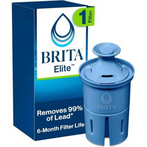imageBrita Elite Water Filter Replacement for Pitchers and Dispensers BPAFree Reduces 99 of Lead Lasts Six Months or 120 Gallons Includes 1 Pitcher Replacement Filter1 Count Pack of 1