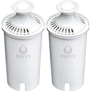 imageBrita Standard Water Filter for Pitchers and Dispensers BPAFree Reduces Copper Cadmium and Mercury Impurities Lasts Two Months or 40 Gallons Includes 2 Filters2 Count